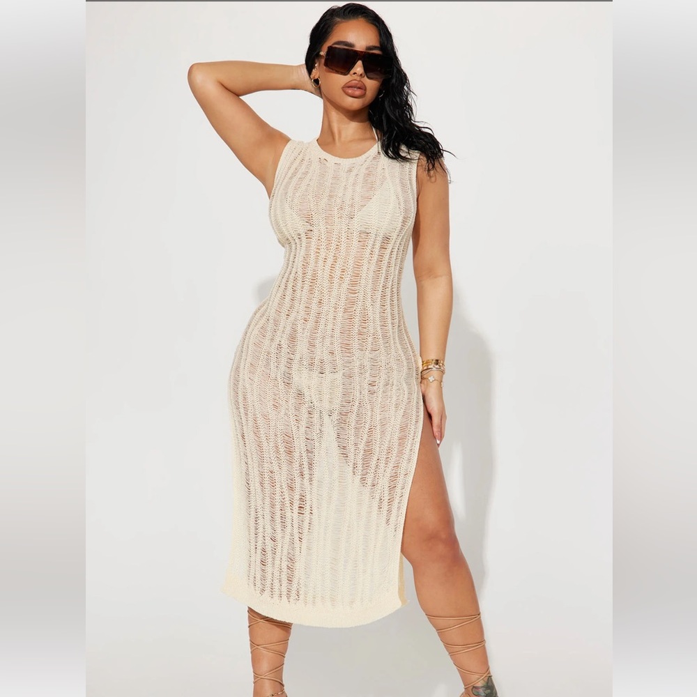 Sexy Beach Cream Coverup